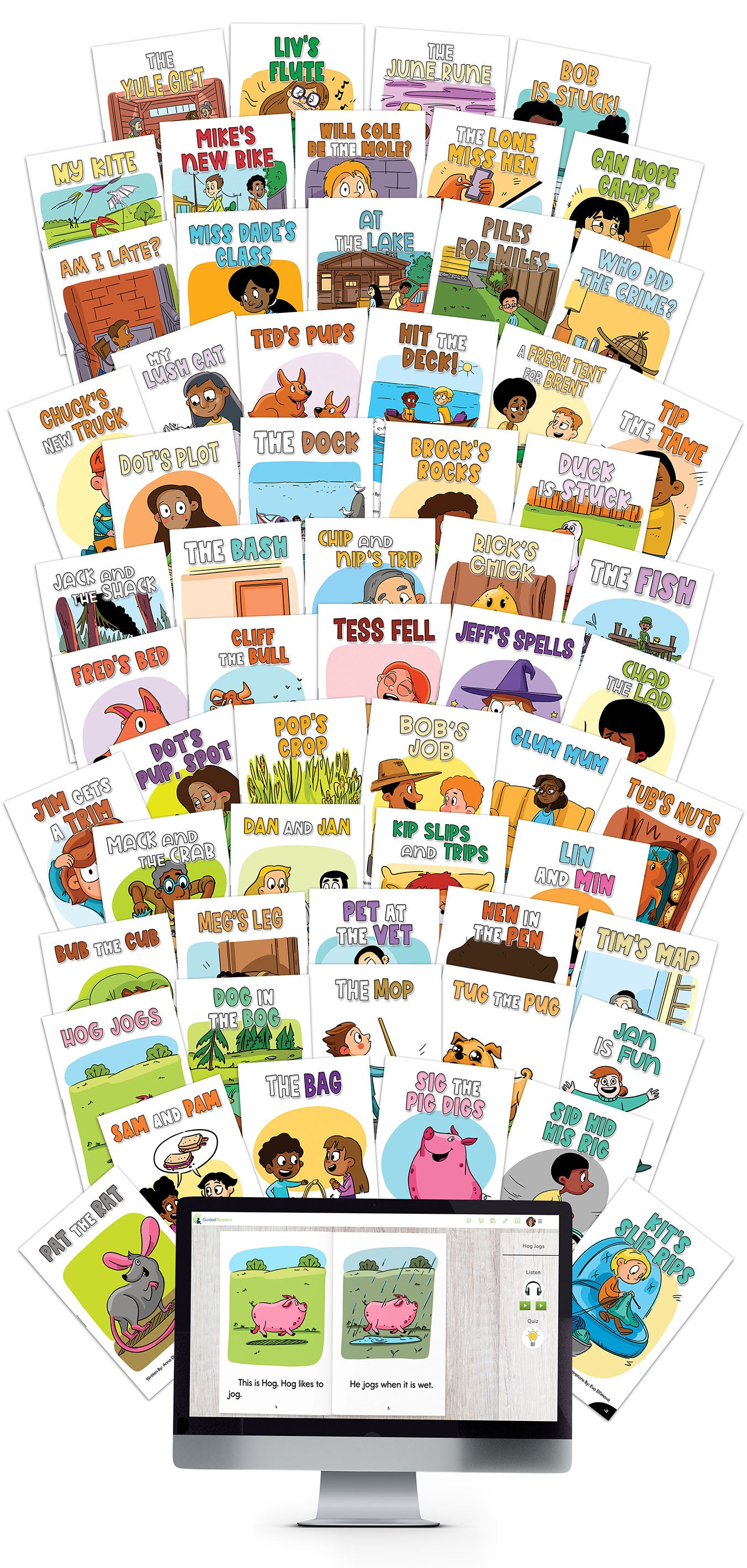 Decodable Readers Classroom Collection (Gray Set) (180 titles, with 6 copies of each)