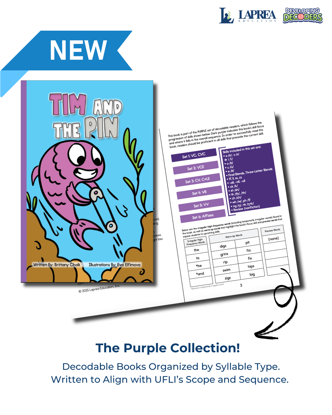 Developing Decoders Purple Collection Set 1: VC, CVC with Blends and Digraphs