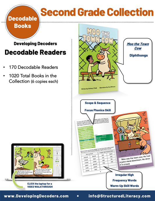 2nd Grade Developing Decoders Collection (1020 Books - Green Set)